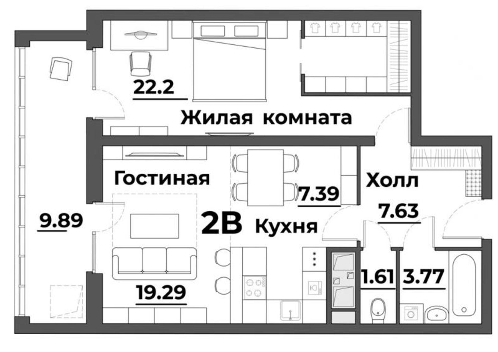 Купить квартиру за 6 700 000 рублей на улица Лозицкой, 1А