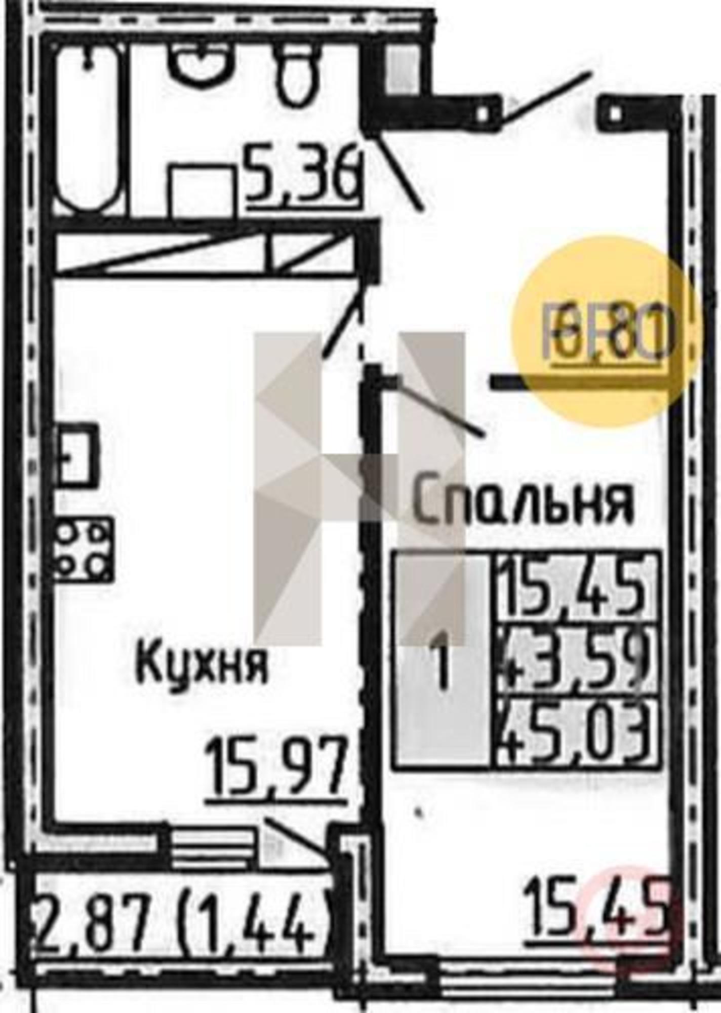 Купить квартиру за 5 178 450 рублей на Пролетарская улица, 150