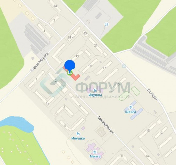 3-комн квартира Молодежная ул, 4А
