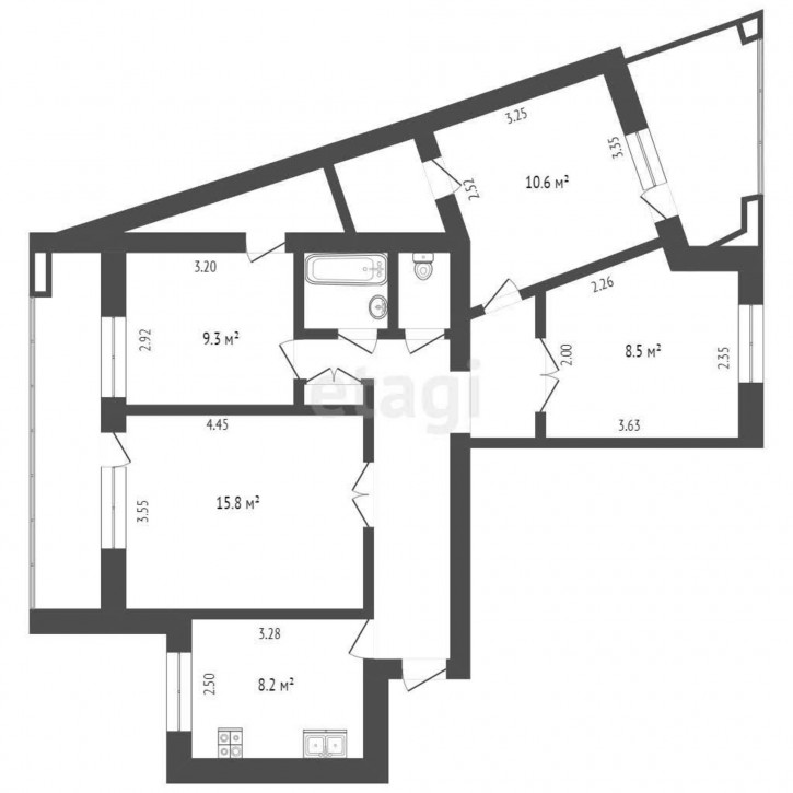 4-комн квартира Депутатская, 129