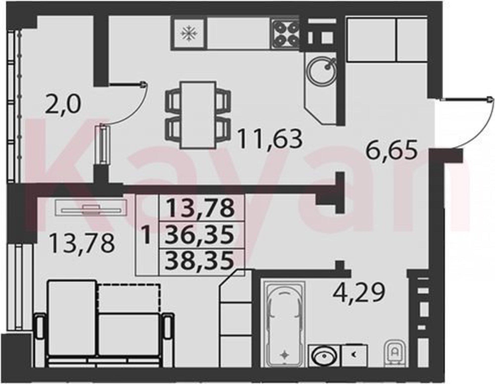 Купить квартиру за 6 251 050 рублей на ст-ца Динская, ул Красная