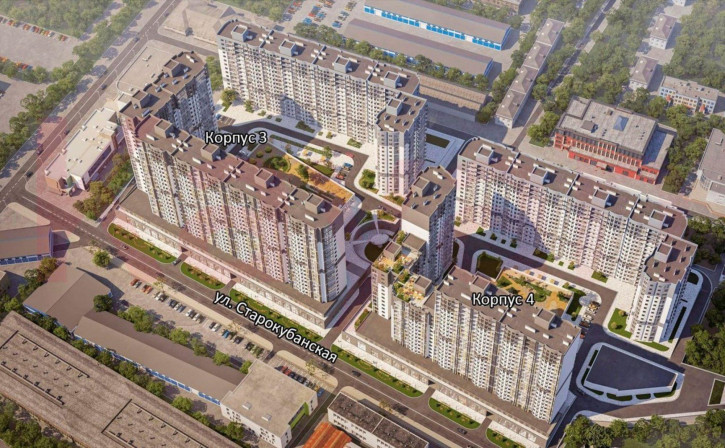 2-комн квартира в новом доме ул Старокубанская