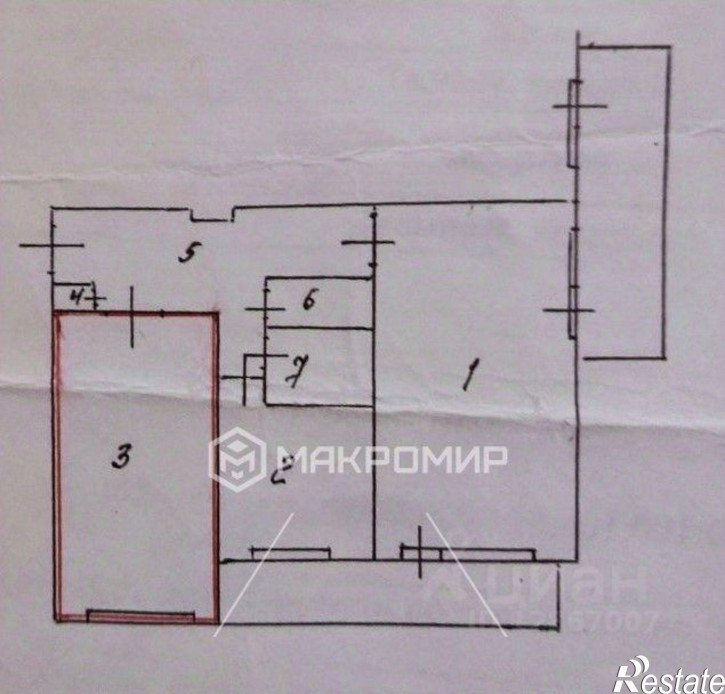 Комната проспект Советских Космонавтов, 37,  д. 37