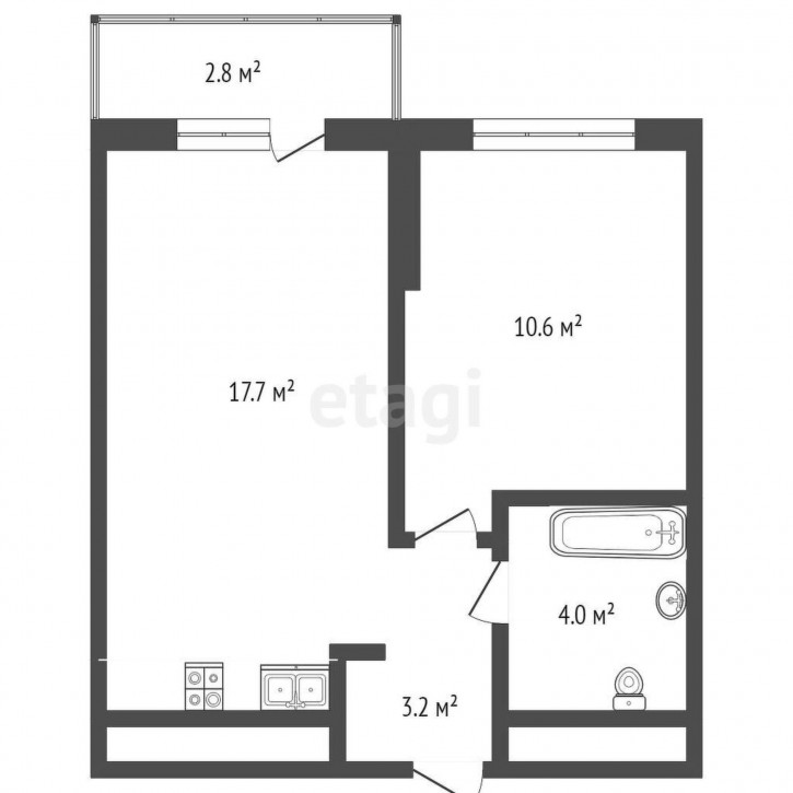 1-комн квартира Краснооктябрьская, 4А/2