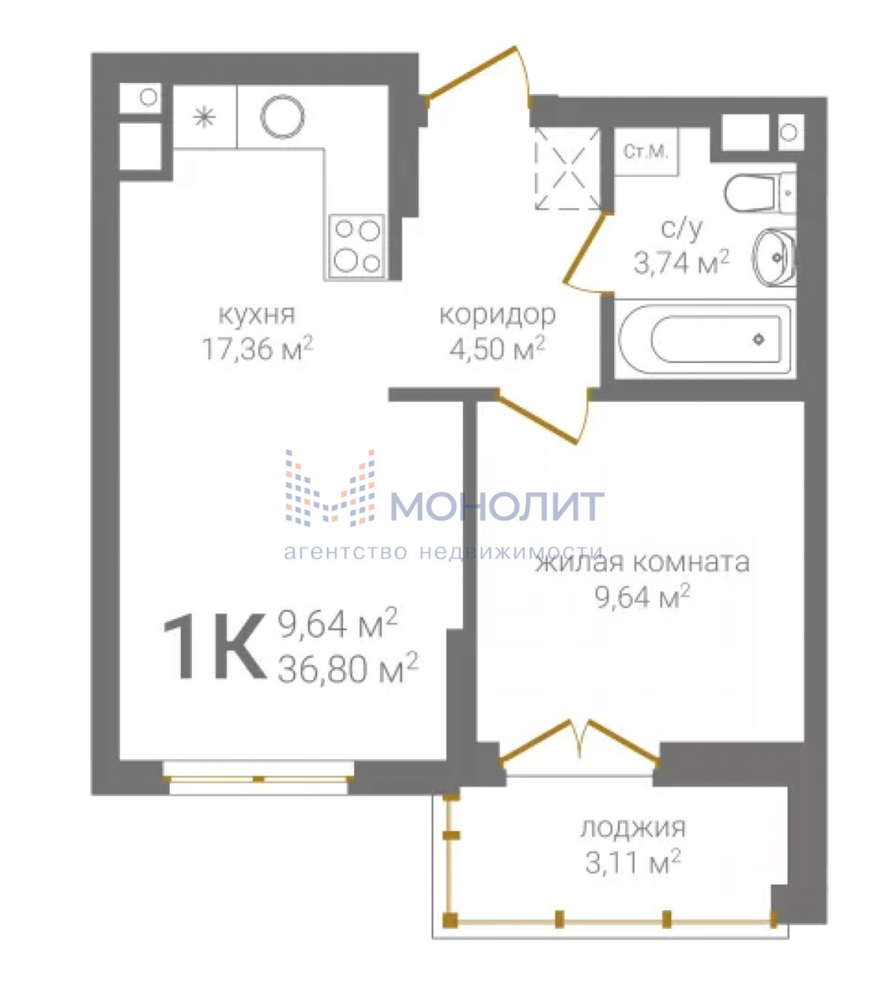 Купить квартиру за 12 446 500 рублей на 2-я Оранжерейная ул, 4
