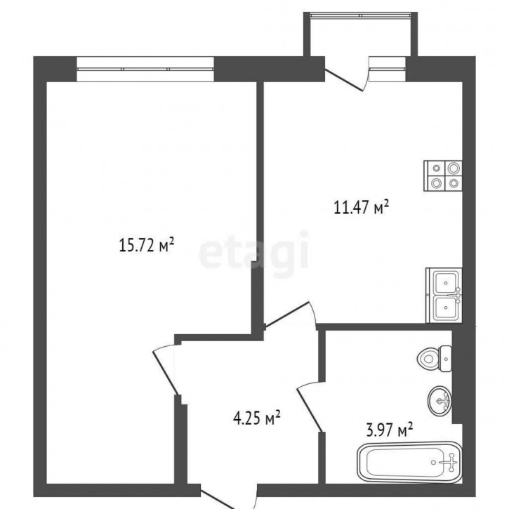 1-комн квартира Александра Звягина, 9