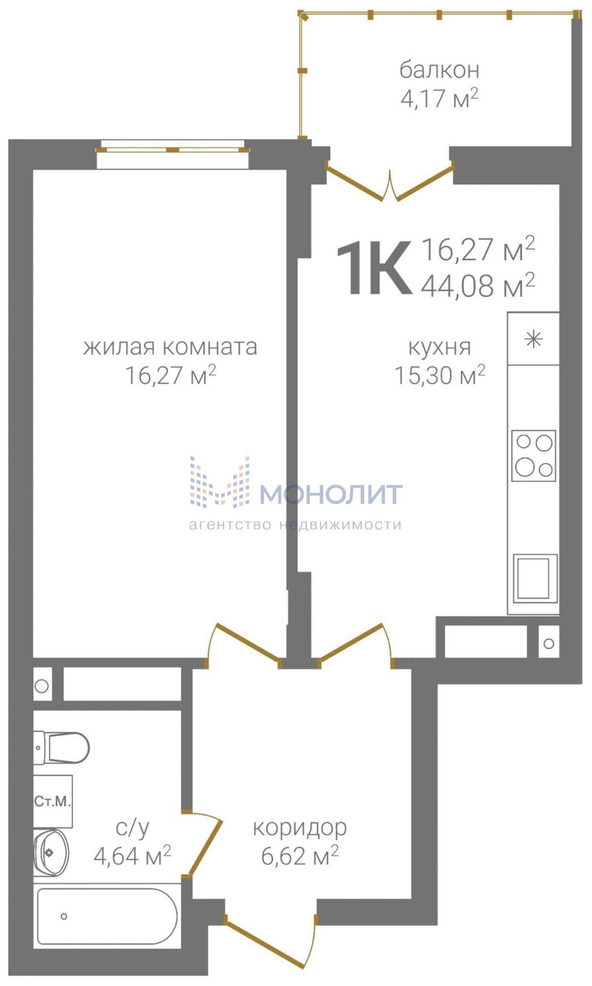 Купить квартиру за 10 006 200 рублей на 2-я Оранжерейная ул, 2Б