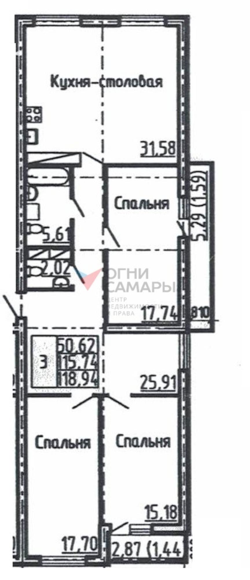 Купить квартиру за 12 470 800 рублей на Московское шоссе