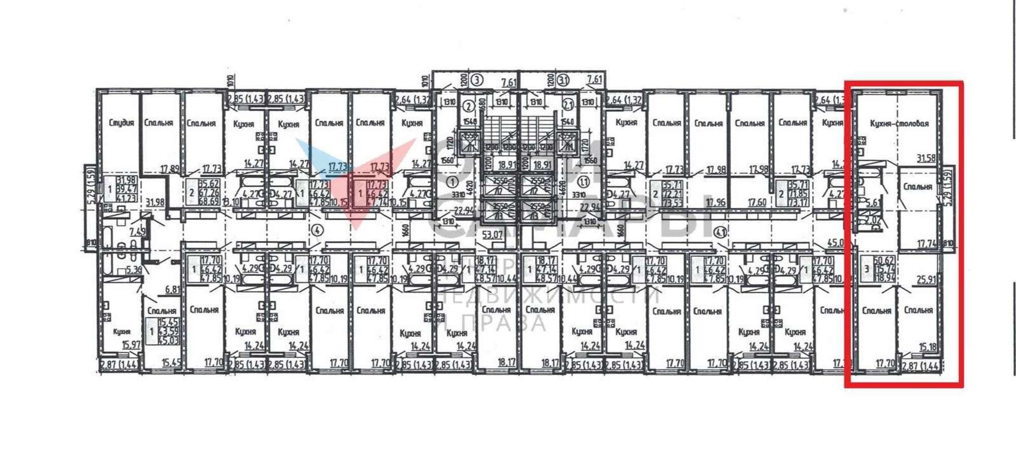 Купить квартиру за 12 470 800 рублей на Московское шоссе