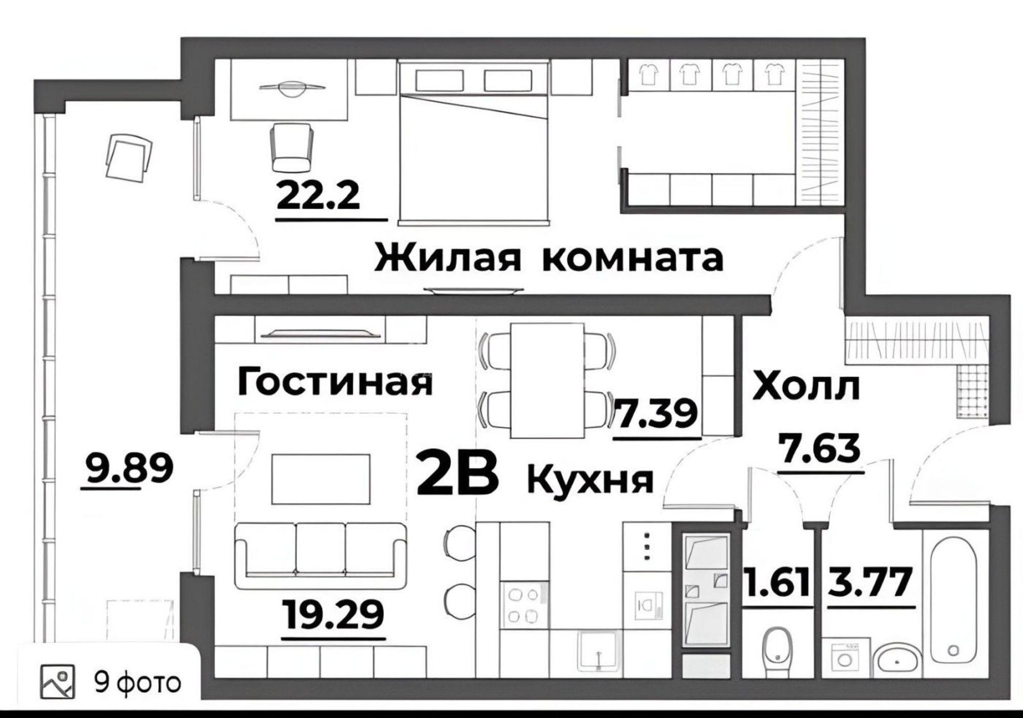 Купить квартиру за 9 200 000 рублей на Лозицкой ул, 1А