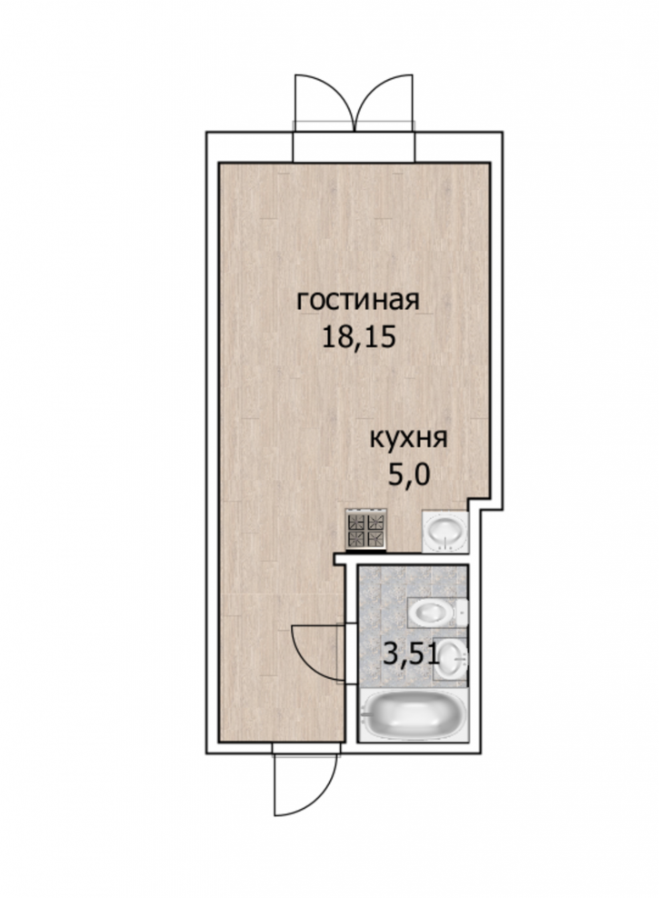 Студия улица Лётчиков, 2