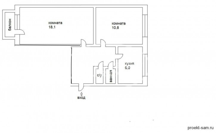 2-комн квартира проспект Ленина, 65