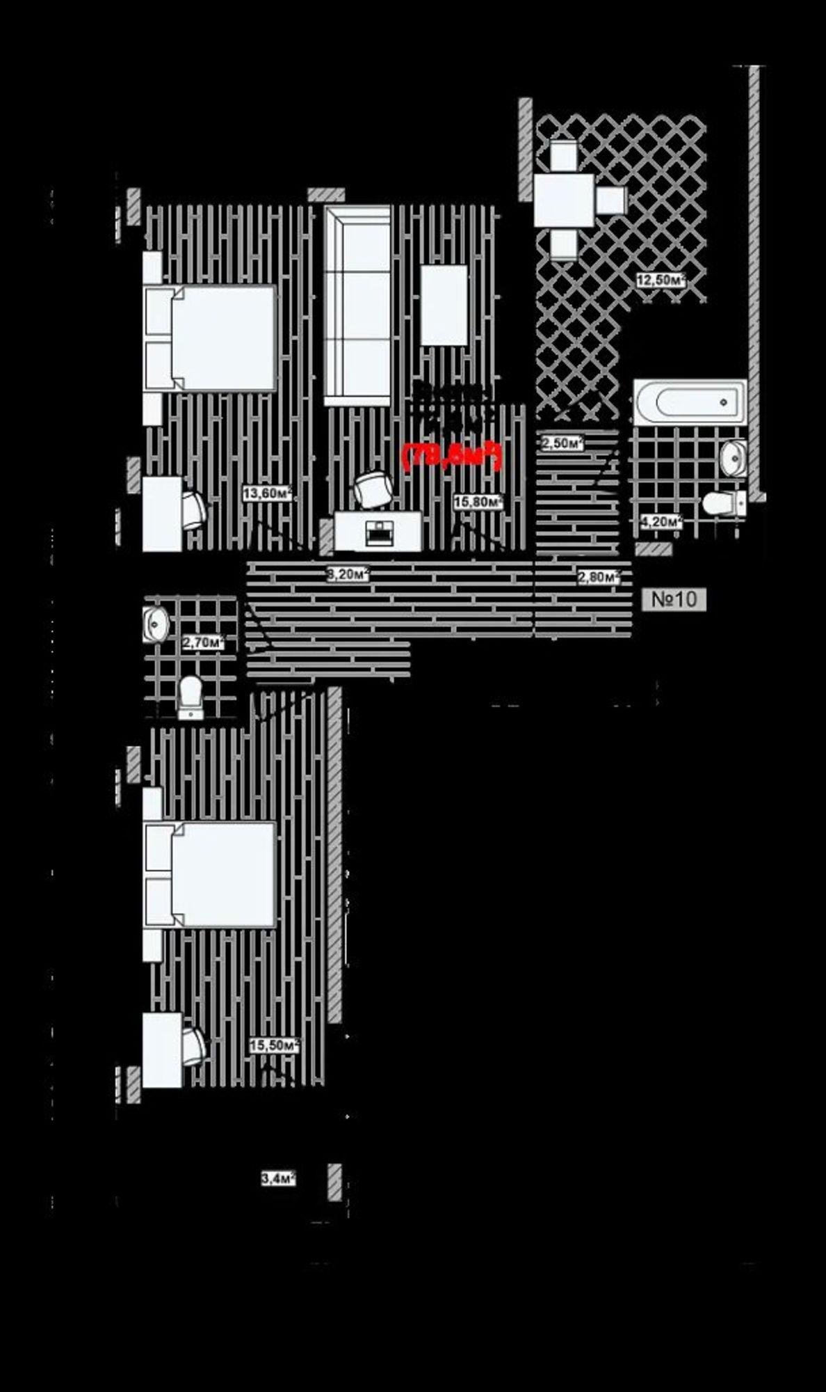 Купить квартиру за 19 200 000 рублей на Деловая ул