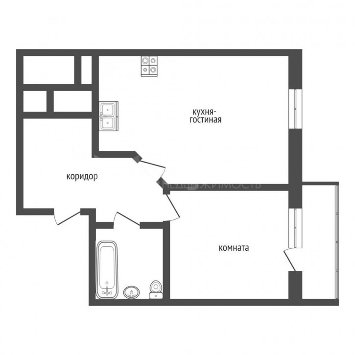 1-комн квартира Александра Пушкина, 8В