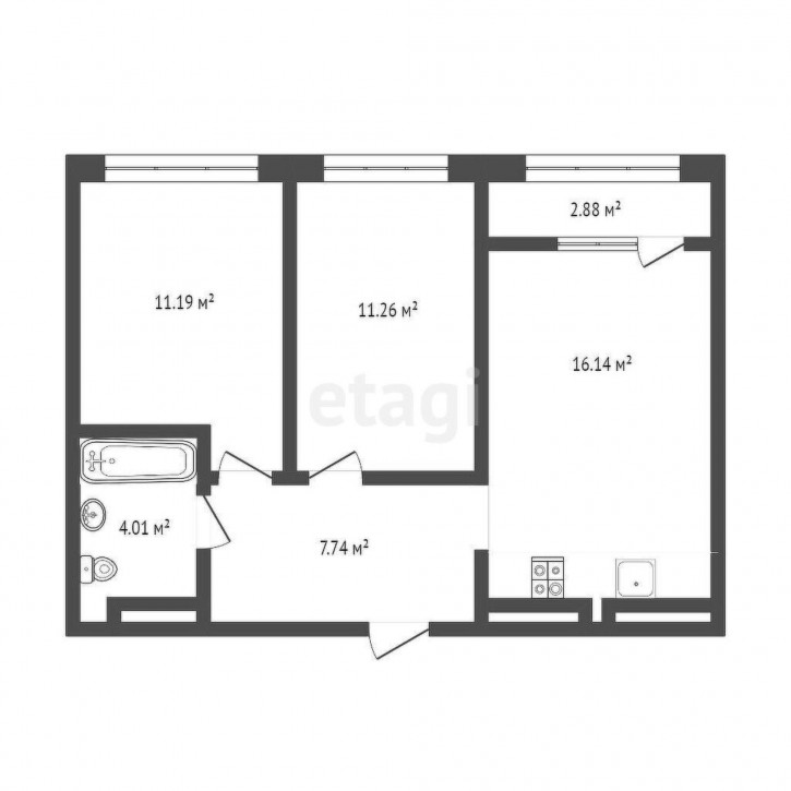 2-комн квартира Александра Федоровича, 6