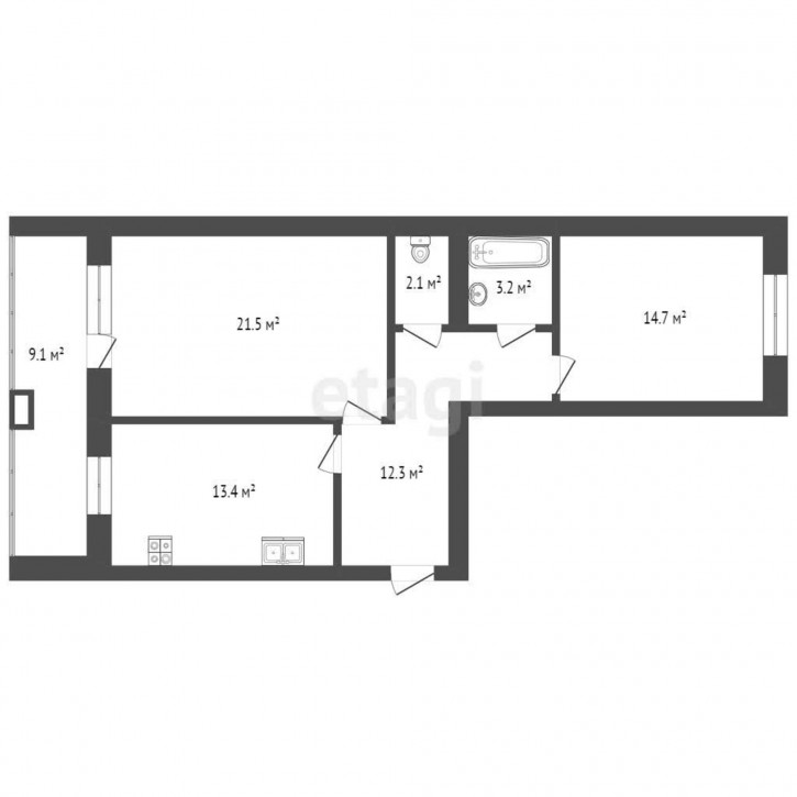 2-комн квартира Тимофея Кармацкого, 11