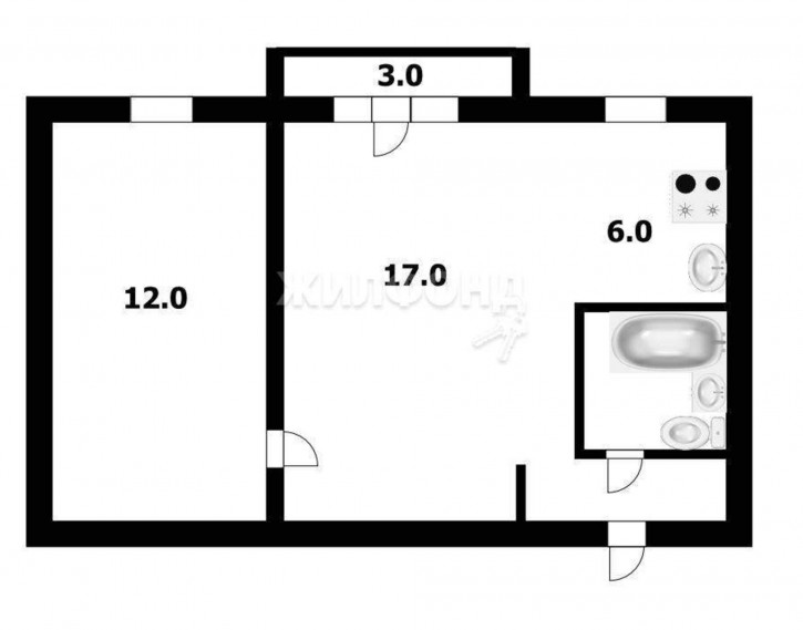 2-комн квартира Демьяна Бедного улица, д.56