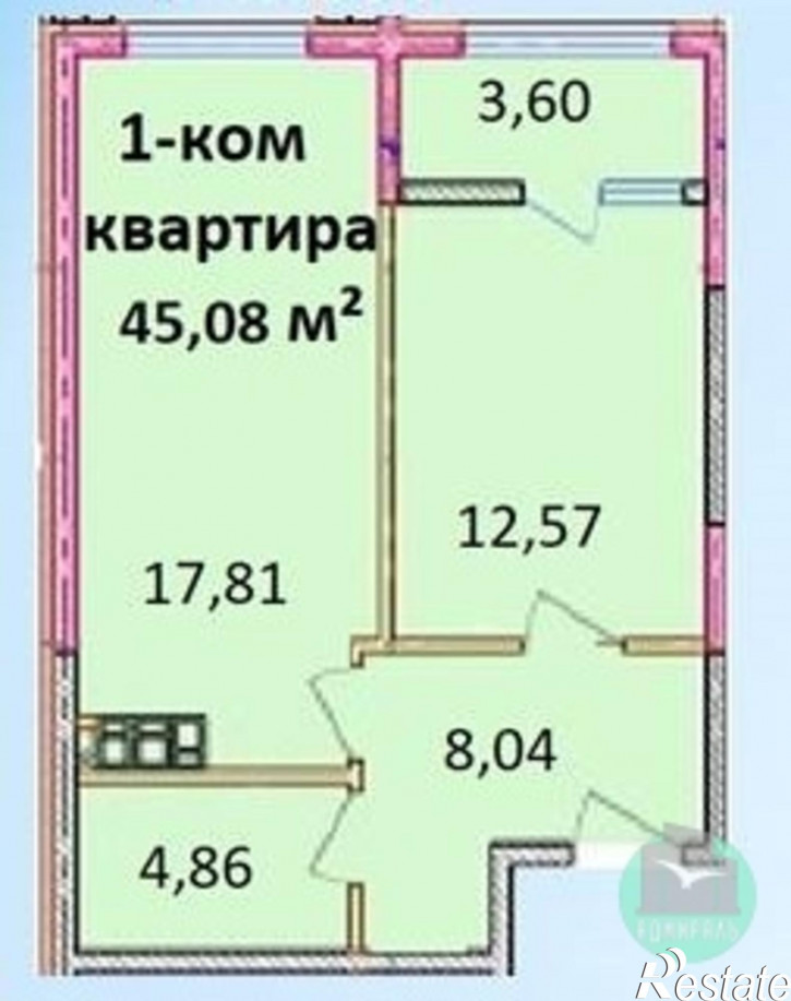 1-комн квартира в новом доме муниципальное образование Новороссийск,Ручейная улица,1,корпус В5