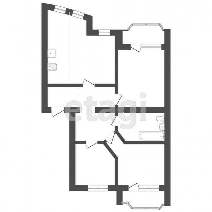 3-комн квартира Паровозная, 9
