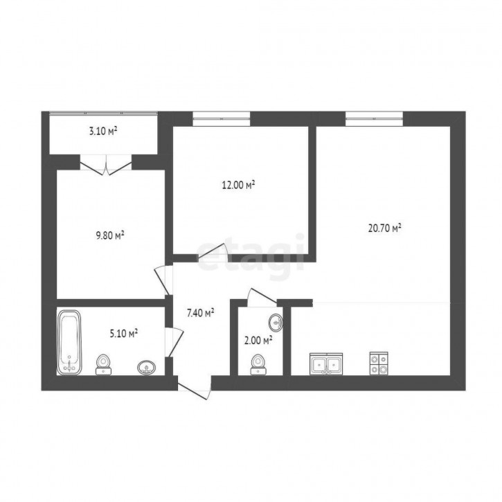 2-комн квартира Геннадия Куцева, 3