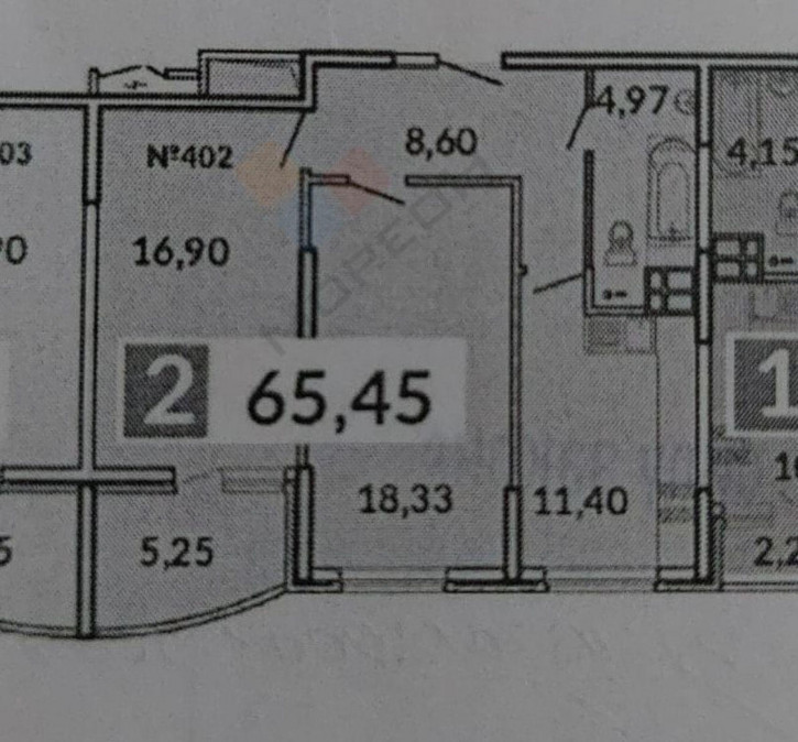 2-комн квартира Цезаря Куникова ул, 24к3
