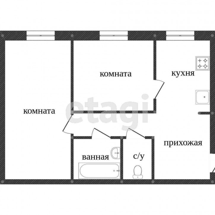 2-комн квартира Советская, 144