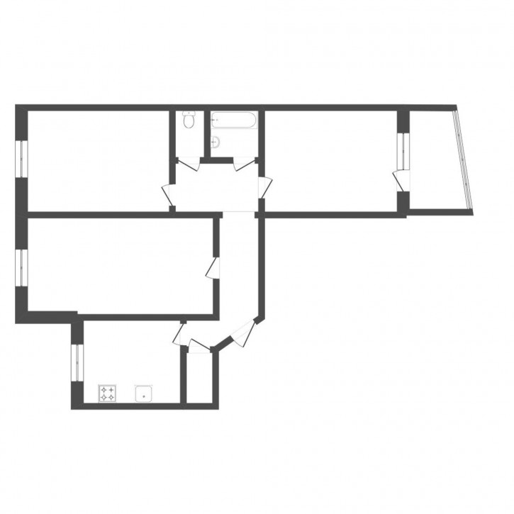 3-комн квартира Газовиков, 3
