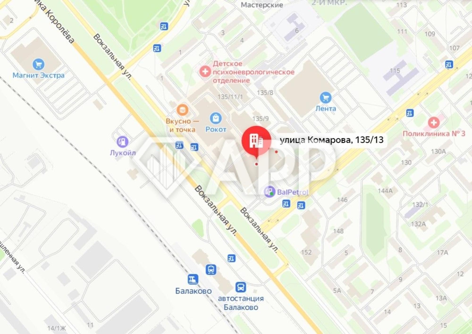 Купить торговое помещение за 129 000 000 рублей на ул Комарова, 135/13