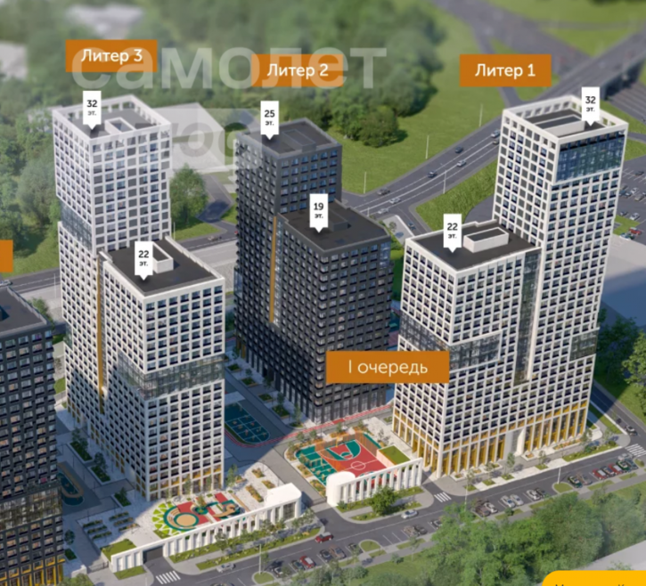 2-комн квартира в новом доме жилой район Зелёная Роща