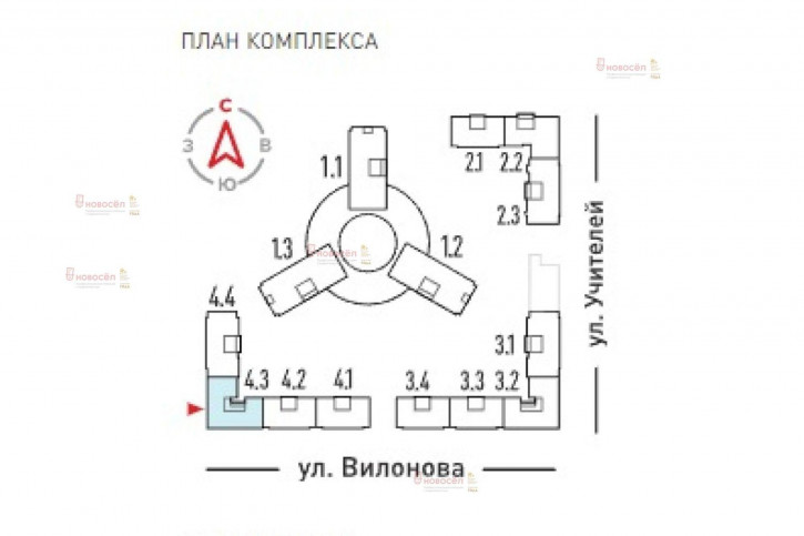 2-комн квартира Учителей 33/4/3