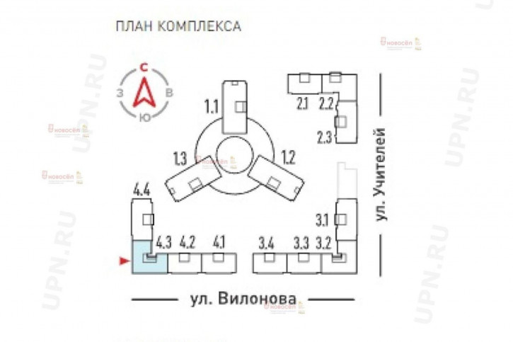 2-комн квартира в новом доме учителей