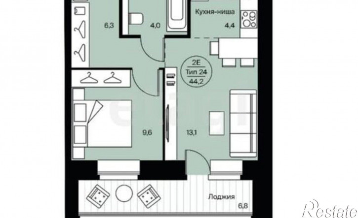 2-комн квартира Петрозаводская улица, 41,  д. 41
