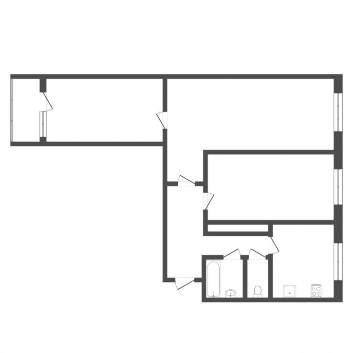 3-комн квартира Белинского, 24