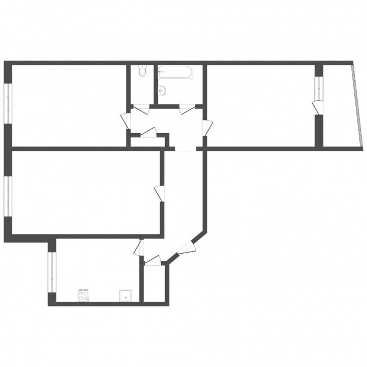 3-комн квартира Самарцева, 20