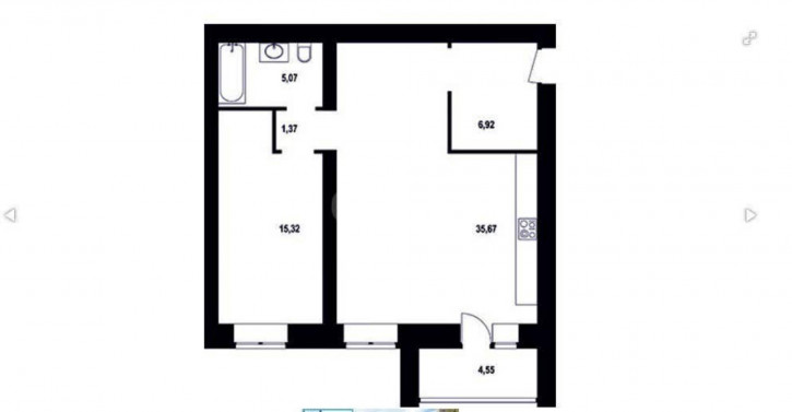 1-комн квартира Тимофея Кармацкого, 5