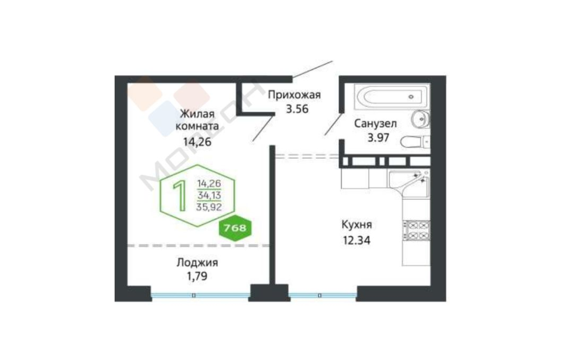 Купить квартиру за 10 350 000 рублей на Обрывная ул, 132/1к8