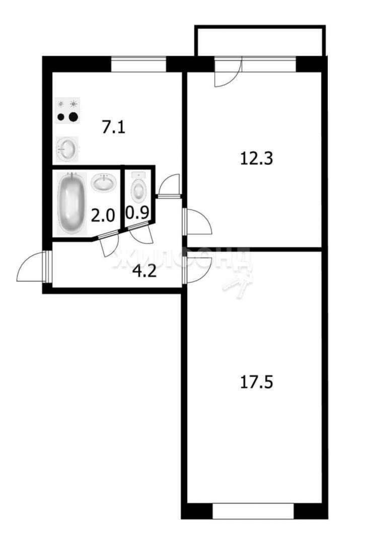 2-комн квартира Кубовая улица, д.105