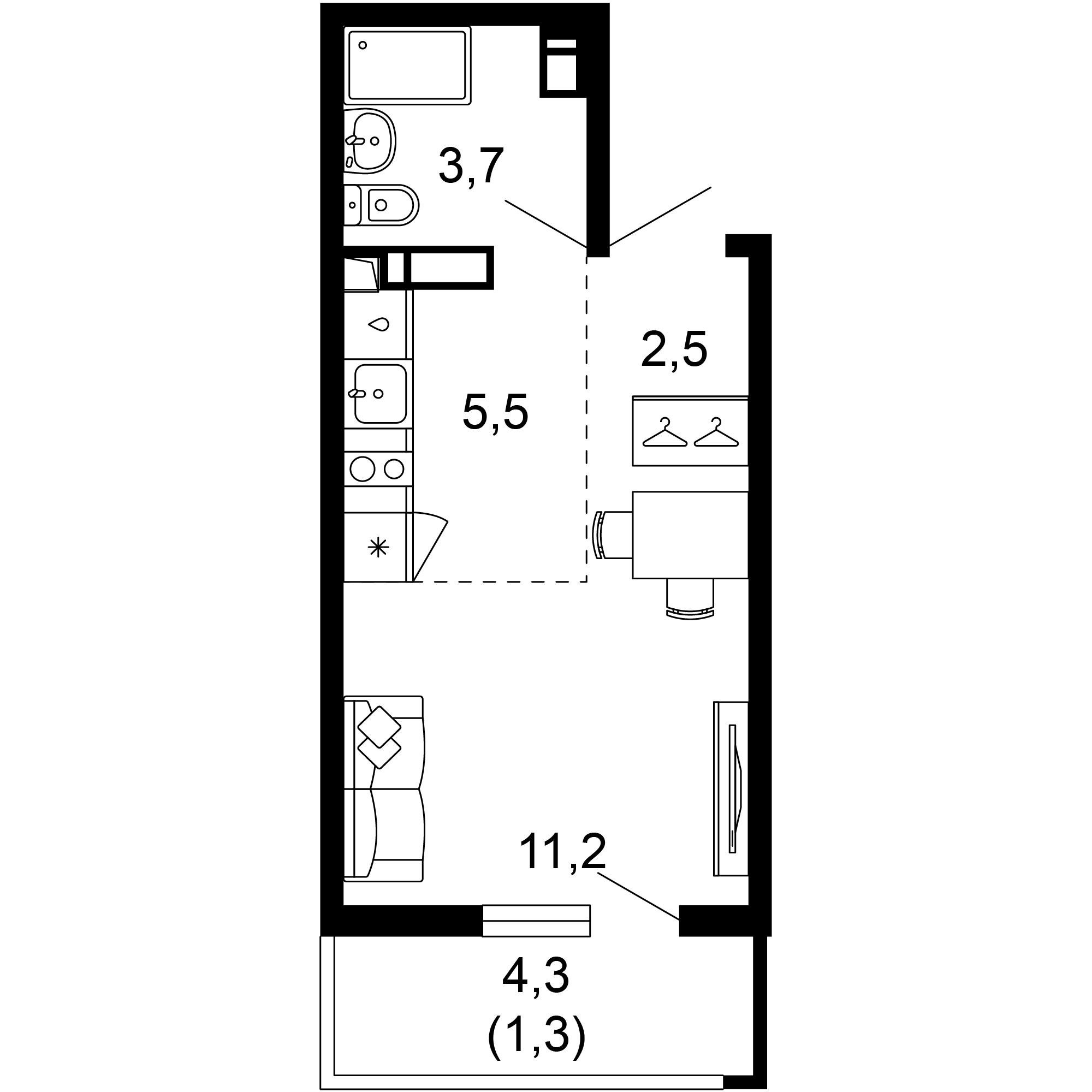 Купить квартиру за 13 328 800 рублей на Краснодарский край, Сочи, улица Искры, 66/10