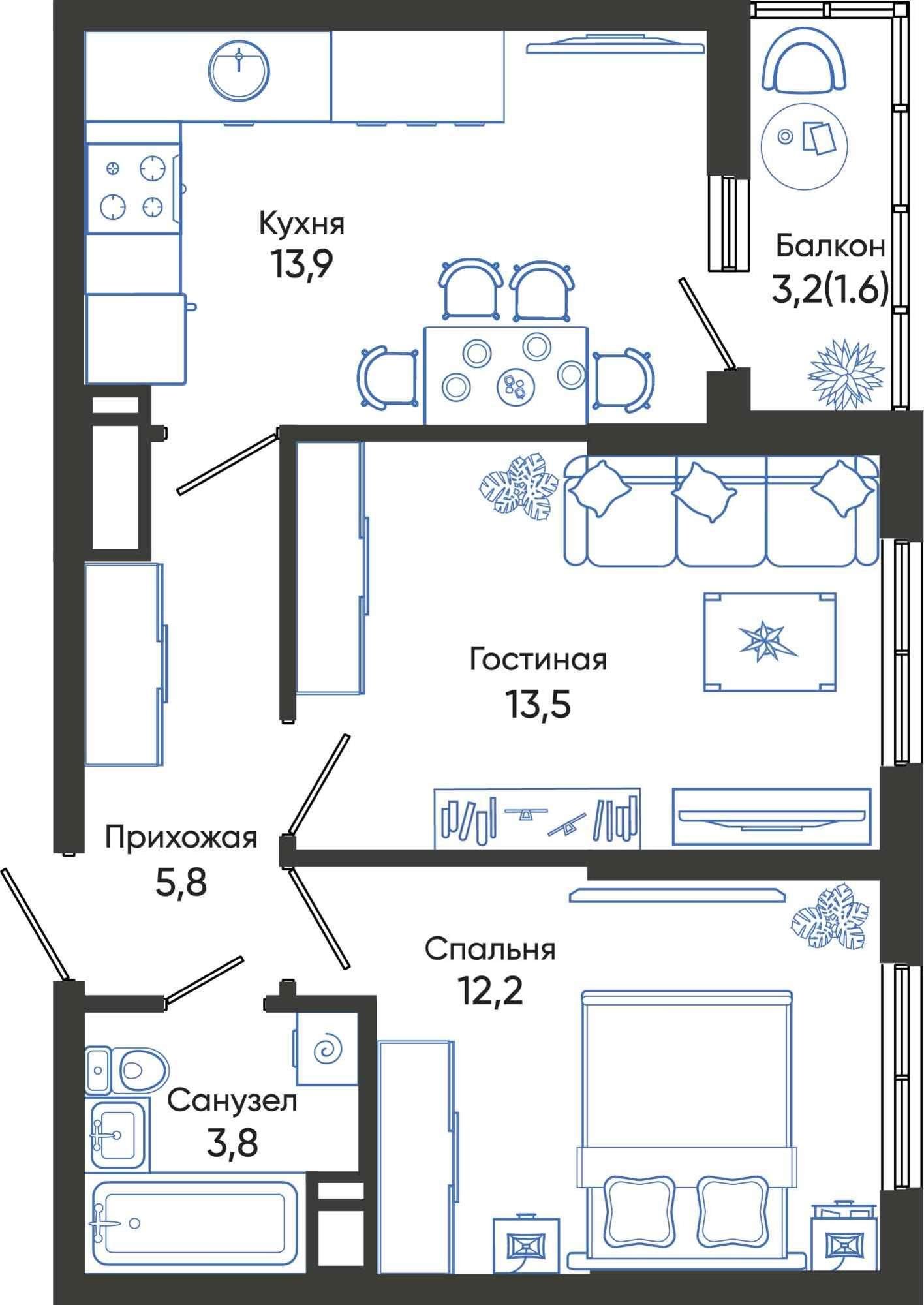 Купить квартиру за 9 337 040 рублей на Россия, Краснодарский край, Новороссийск, улица Куникова, 55к1