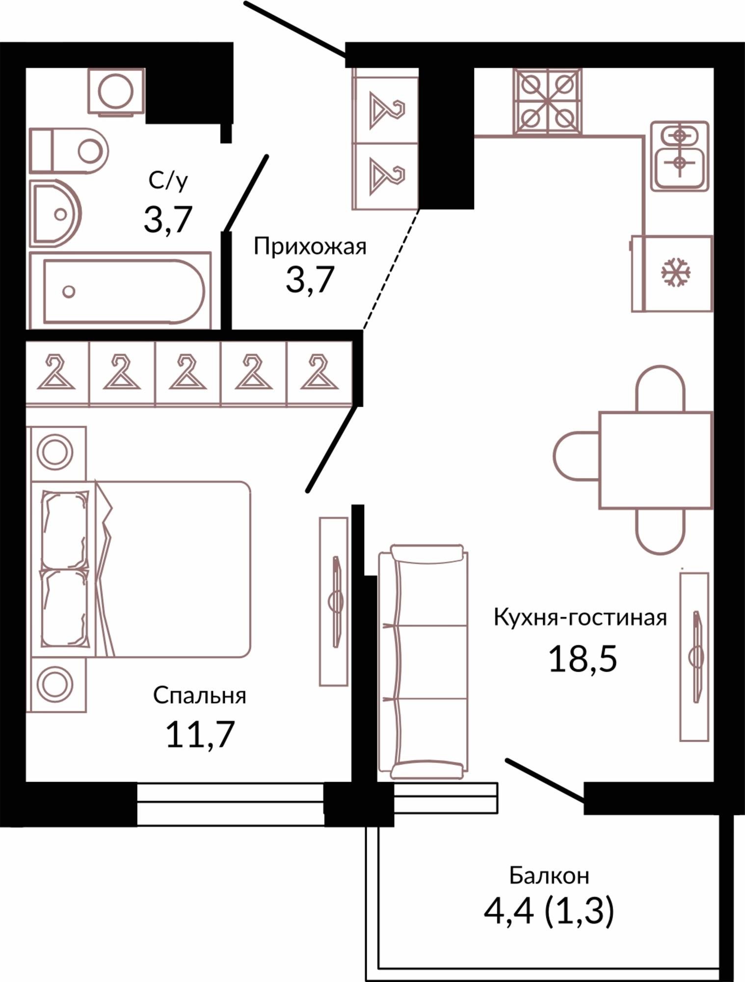 Купить квартиру за 6 805 350 рублей на Россия, Краснодар, шоссе Ближний Западный Обход, 2к3