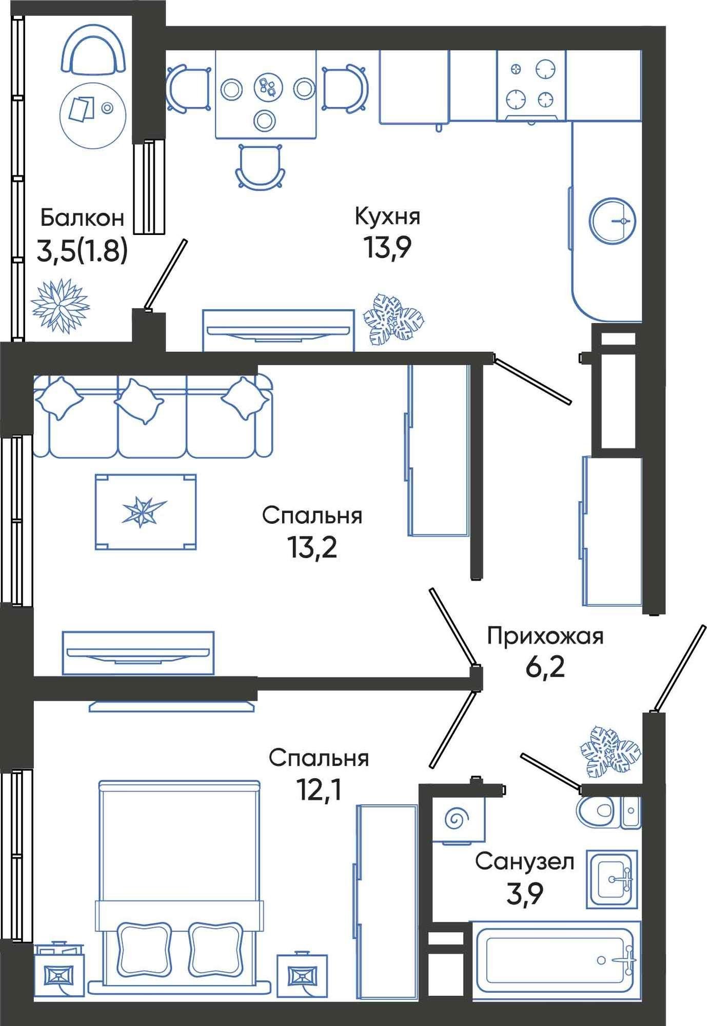 Купить квартиру за 8 876 070 рублей на Россия, Краснодарский край, Новороссийск, улица Куникова, 55к1