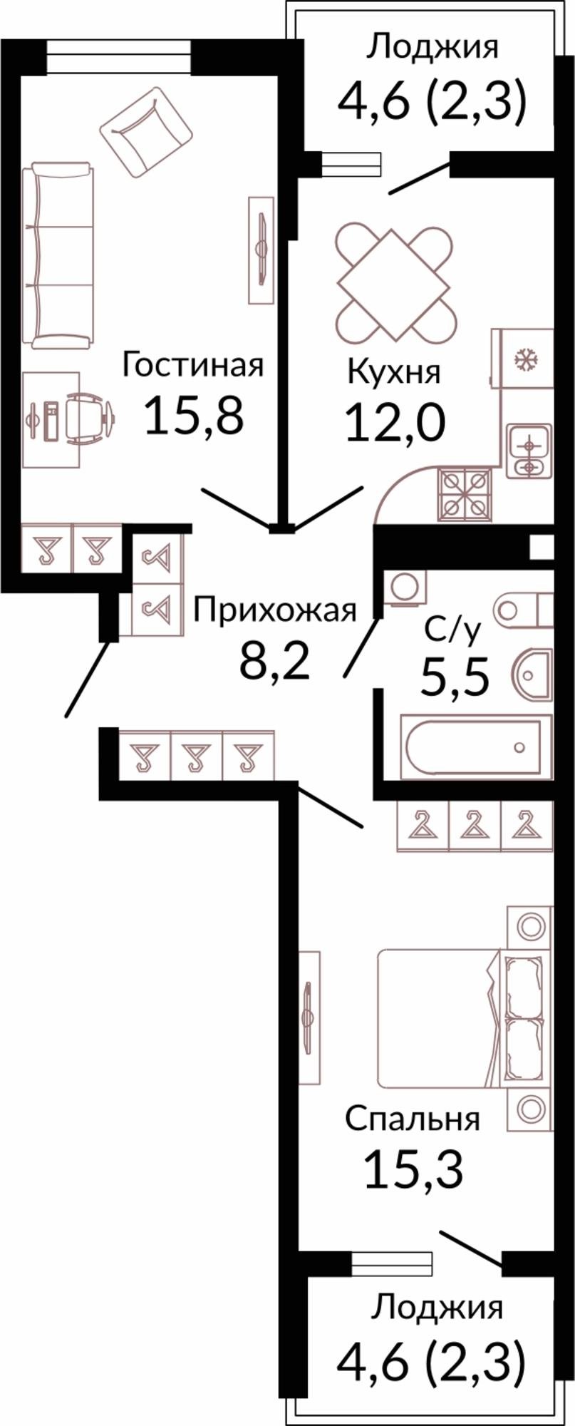 Купить квартиру за 7 301 260 рублей на Россия, Краснодар, шоссе Ближний Западный Обход, 2к3