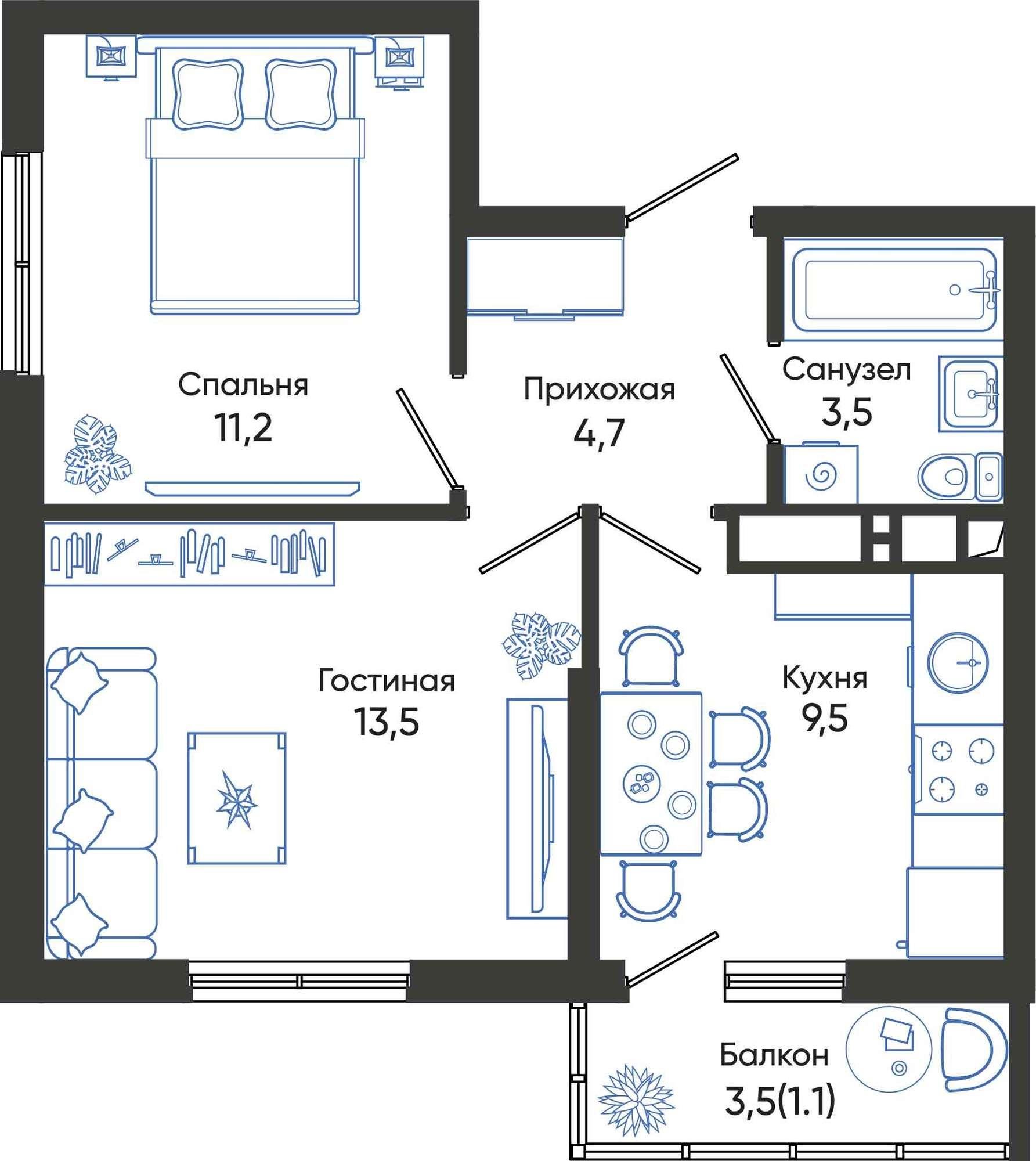 Купить квартиру за 8 882 700 рублей на Россия, Краснодарский край, Новороссийск, улица Куникова, 55к1
