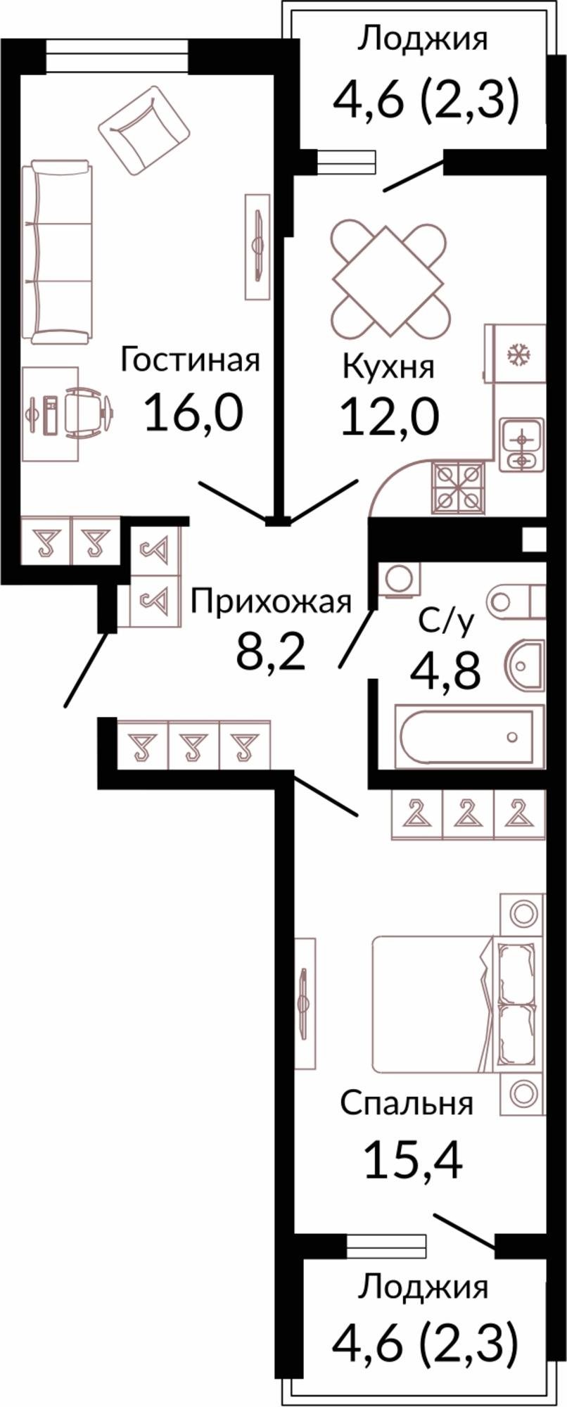 Купить квартиру за 7 471 600 рублей на Россия, Краснодар, шоссе Ближний Западный Обход, 2к3