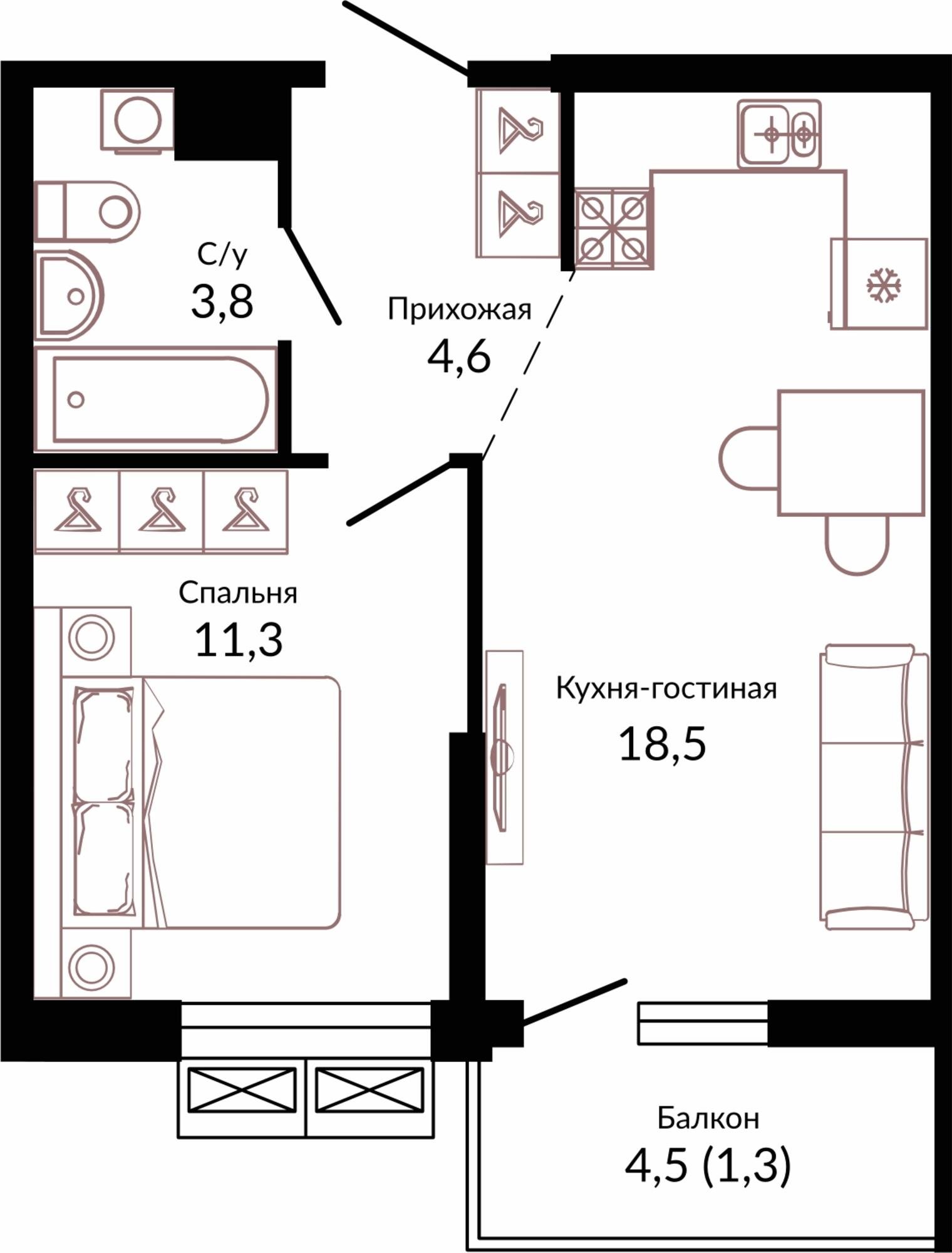 Купить квартиру за 5 664 100 рублей на Россия, Краснодар, шоссе Ближний Западный Обход, 2к3