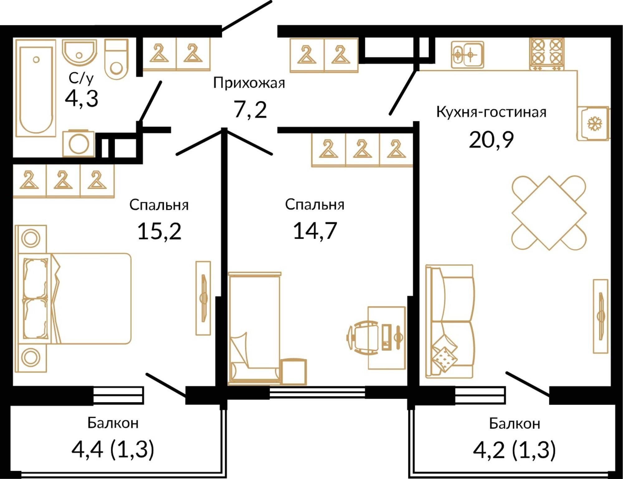Купить квартиру за 12 083 500 рублей на Россия, Ростов-на-Дону, микрорайон Западный, улица 339-й Стрелковой Дивизии, 10А/18
