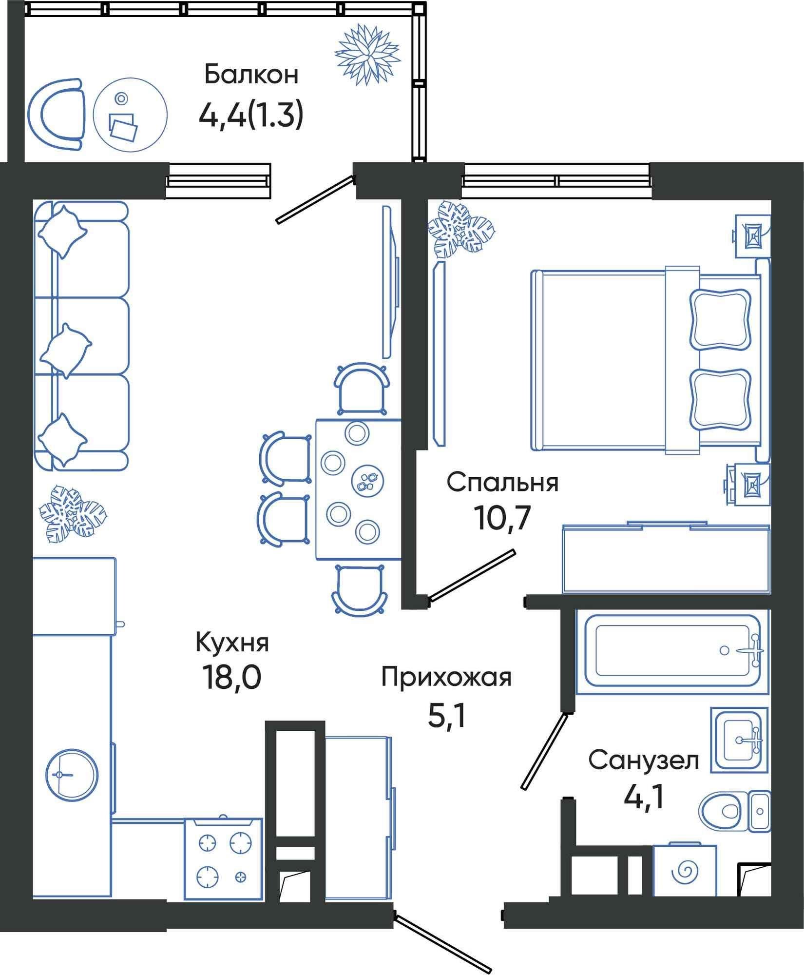 Купить квартиру за 8 112 440 рублей на Россия, Краснодарский край, Новороссийск, улица Куникова, 55к1