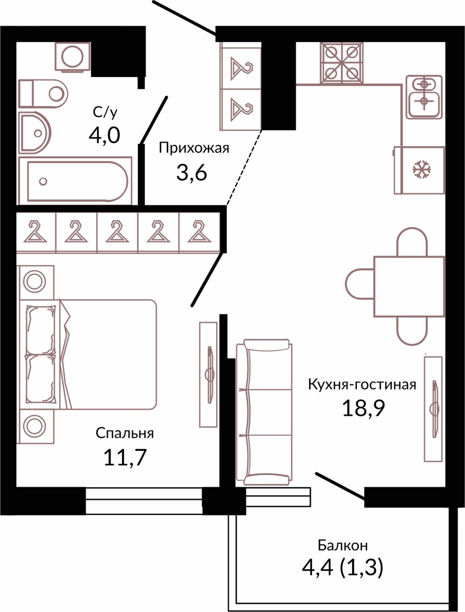 Купить квартиру за 6 761 300 рублей на Россия, Краснодар, шоссе Ближний Западный Обход, 2к3