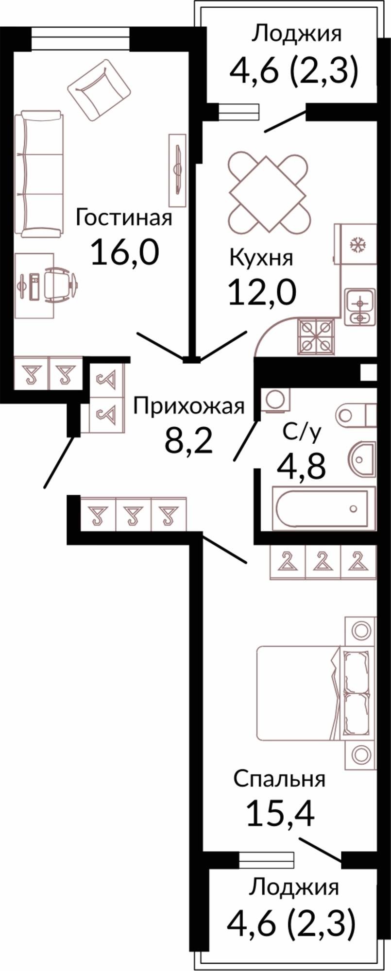 Купить квартиру за 7 483 300 рублей на Россия, Краснодар, шоссе Ближний Западный Обход, 2к3