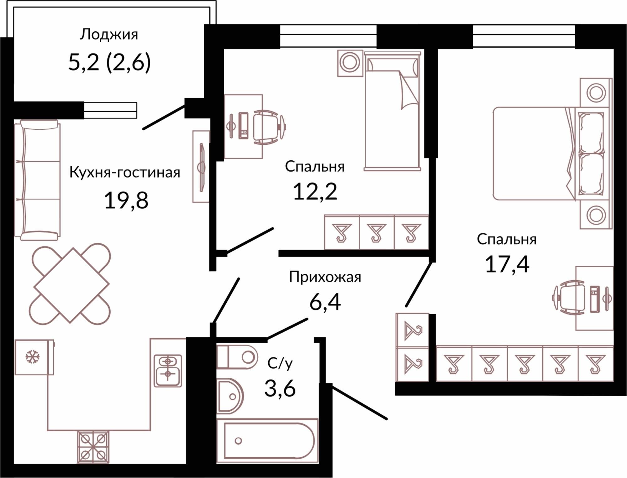 Купить квартиру за 7 260 400 рублей на Россия, Краснодар, шоссе Ближний Западный Обход, 2к3
